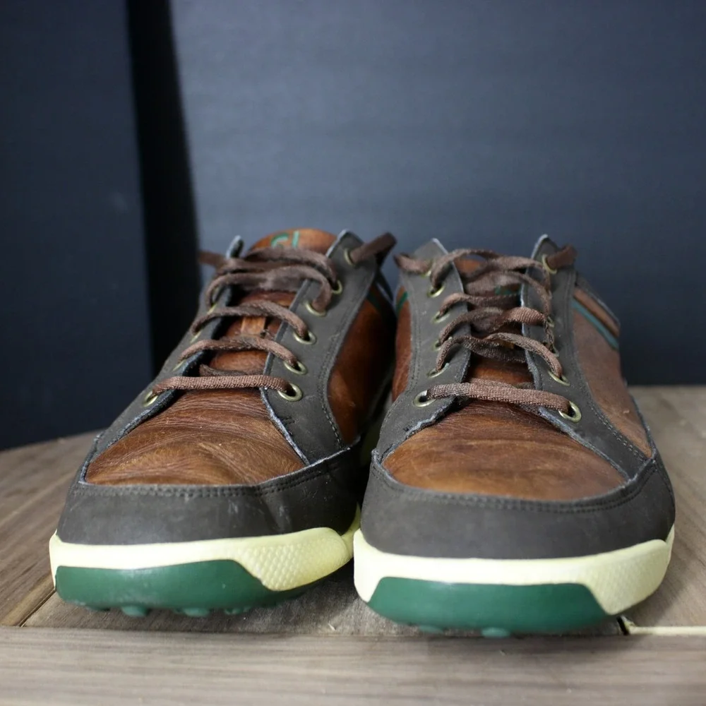 FOOTJOY Contour Casual Shoes Mens 11 M Brown Leather Golf Casual Active 54275